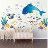 Under The Sea Wall Decal Animal Decor Ocean Sea Life Stickers Removable Wall Big Fish, n07