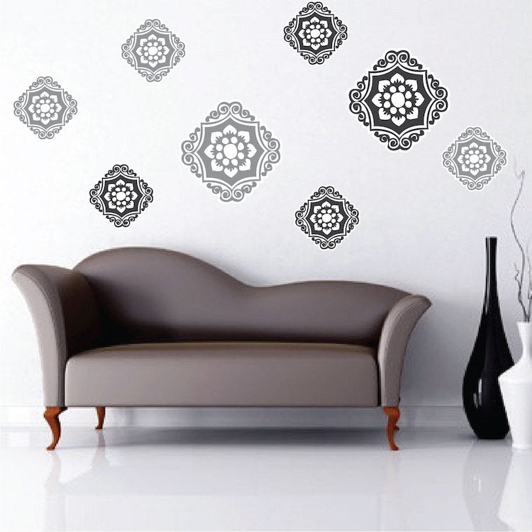 Ornament Wall Decal Fancy Decorations Wallpaper Patterns Wall Decor for Apartments, d38