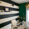 Black 6" Wide Stripe Decal Roll Black Wall Tape Black Peel and Stick Striped Wall Decal, a99