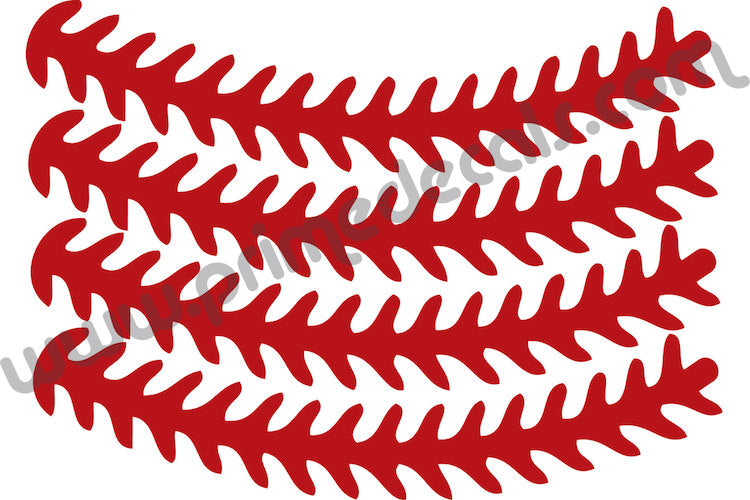 Custom Baseball Stitches Wall Decal Personalized Name Baseball Mural Kids Room Sports Decor, s06