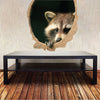 Raccoon Wall Decal Wild Animal Wall Decal Mural Sticker Bedroom Apartment Wall Decal, a39