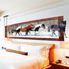 Running Horses Wall Decal Snow Animal Four Horse Wall Decal Mural Sticker Bedroom Apartment, a50