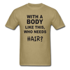 Funny Bald Unisex Classic T-Shirt - khaki