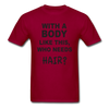 Funny Bald Unisex Classic T-Shirt - dark red