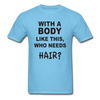 Funny Bald Unisex Classic T-Shirt - aquatic blue