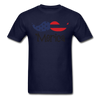 American Mustache Unisex Classic T-Shirt - navy
