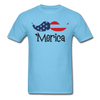 American Mustache Unisex Classic T-Shirt - aquatic blue
