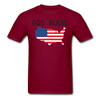 God Bless America Unisex Classic T-Shirt - burgundy