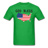 God Bless America Unisex Classic T-Shirt - bright green