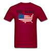 God Bless America Unisex Classic T-Shirt - dark red