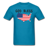 God Bless America Unisex Classic T-Shirt - turquoise