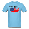 God Bless America Unisex Classic T-Shirt - aquatic blue