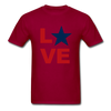 Love Unisex Classic T-Shirt - dark red