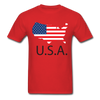 USA Flag Unisex Classic T-Shirt - red