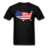 USA Flag Unisex Classic T-Shirt - black