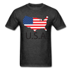 USA Flag Unisex Classic T-Shirt - heather black