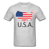 USA Flag Unisex Classic T-Shirt - heather gray