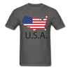 USA Flag Unisex Classic T-Shirt - charcoal