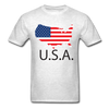 USA Flag Unisex Classic T-Shirt - light heather gray