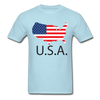 USA Flag Unisex Classic T-Shirt - powder blue