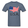USA Flag Unisex Classic T-Shirt - denim