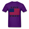Live Free Unisex Classic T-Shirt - purple