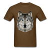 Wolf Head Unisex Classic T-Shirt - brown