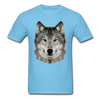 Wolf Head Unisex Classic T-Shirt - aquatic blue