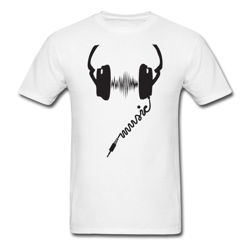 Headphones Unisex Classic T-Shirt - white