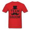 Team Groom Unisex Classic T-Shirt - red