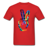Peace Sign Unisex Classic T-Shirt - red