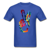 Peace Sign Unisex Classic T-Shirt - royal blue