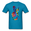 Peace Sign Unisex Classic T-Shirt - turquoise