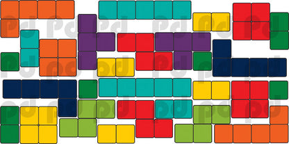 Video Game Wall Decal Game Room Colorful Wall Decor Removable Kids Room Decal, d59
